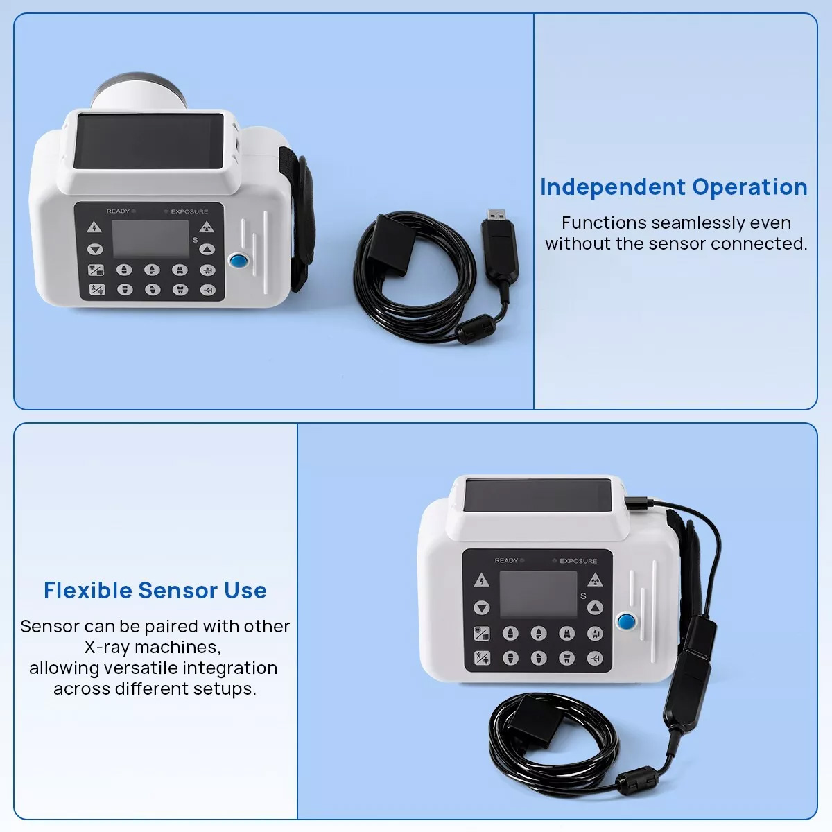 Handheld Dental X-Ray Machine Portable X-Ray Unit + 2230 / 2635 Dental Xray Sensor